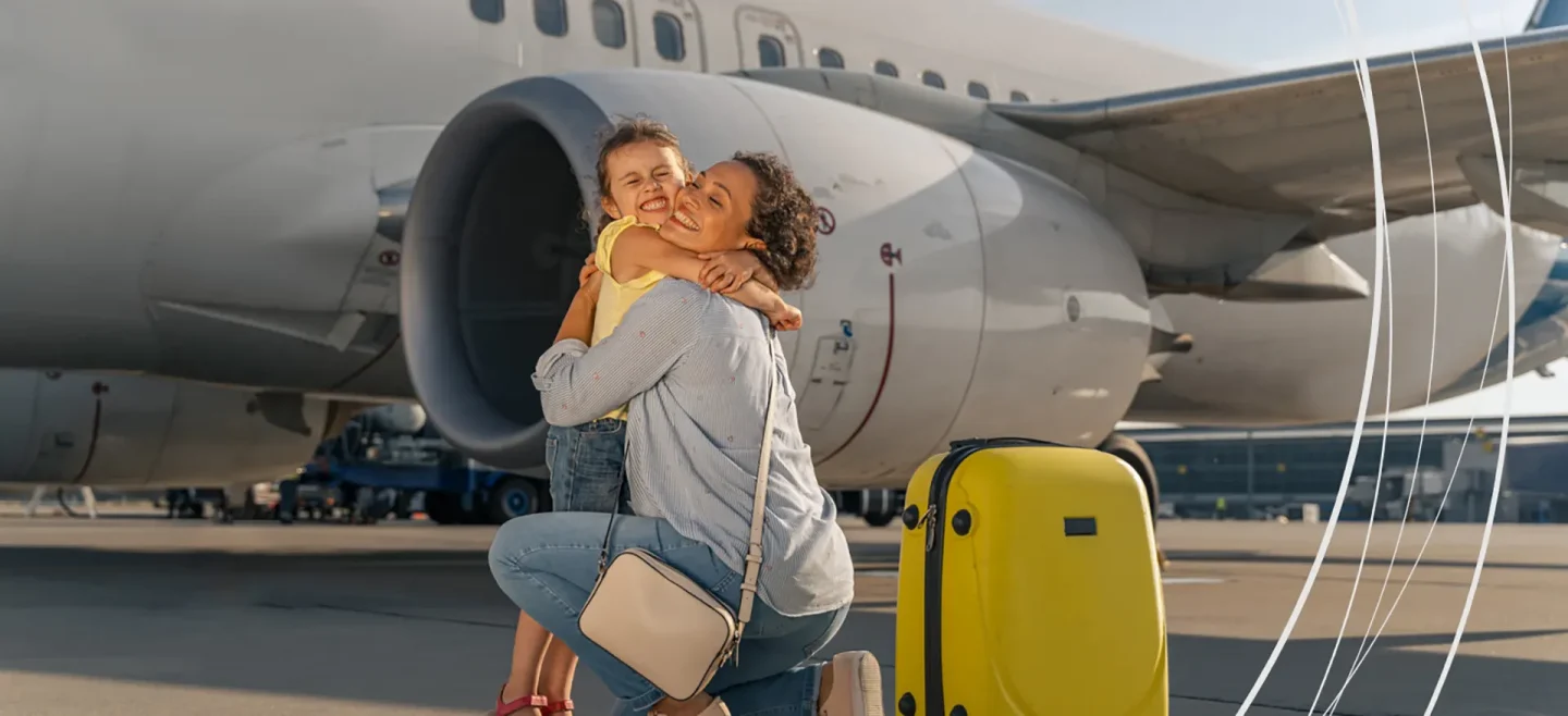 Family travelling to explore the world.
